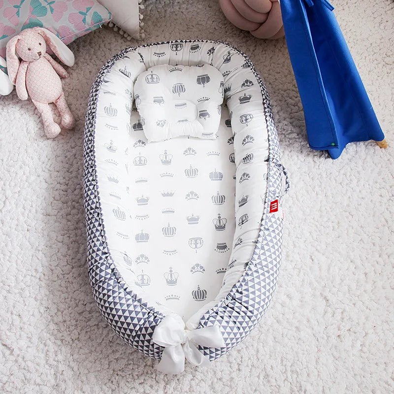 Baby Nest™, réducteur de lit de bébé 100% cotton, nid de bébé, berceau réglable et respirant pour nouveau-né, berceau Portable - BE HAPPY BABYS