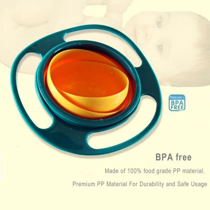 Magic Bowl™ - Bol anti déversement pour bébé. Bol gyroscopique, rotation à 360%. - BE HAPPY BABYS