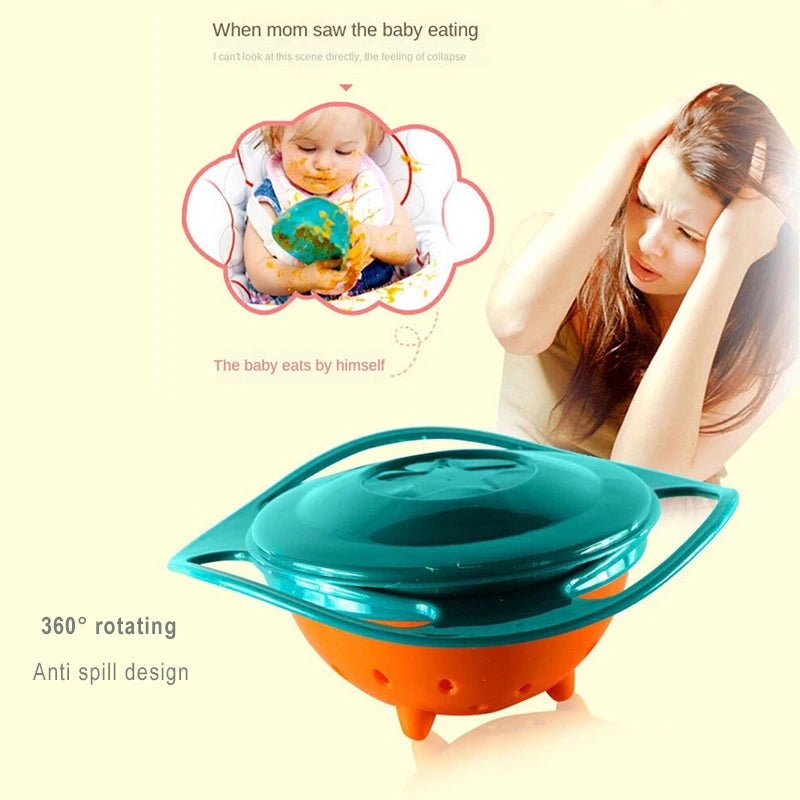 Magic Bowl™ - Bol anti déversement pour bébé. Bol gyroscopique, rotation à 360%. - BE HAPPY BABYS