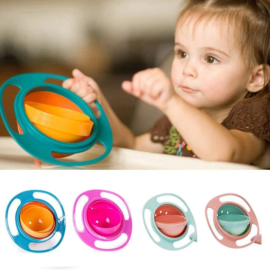 Magic Bowl™ - Bol anti déversement pour bébé. Bol gyroscopique, rotation à 360%. - BE HAPPY BABYS